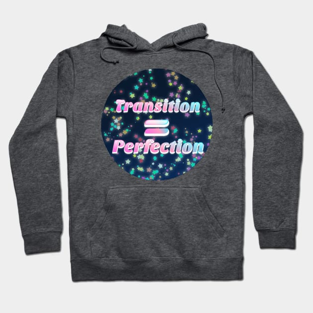 Trans = Perfection Hoodie by Beansprout Doodles